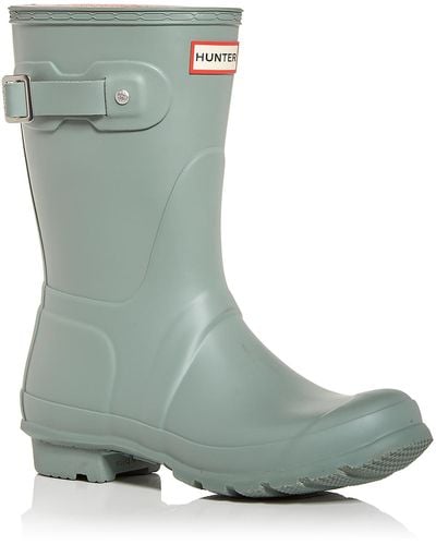 HUNTER Original Short Waterproof Wellington Rain Boots - Gray
