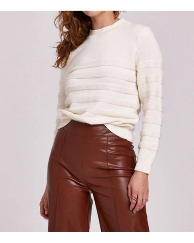 Another Love Bennett Textured Striped Sweater - White