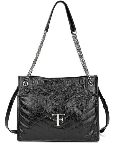 Tiffany & Fred Oil-waxed Leather Tote - Black