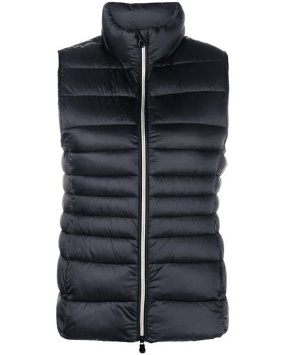 Save The Duck Lynn Quilted Puffer Vest Jacket - Blue