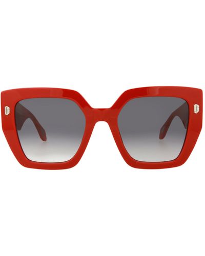 Just Cavalli Square-frame Acetate Sunglasses - Red