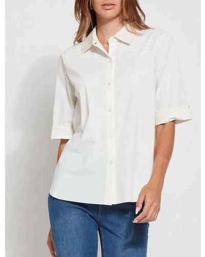 Lyssé Stitched Josie Shirt - White