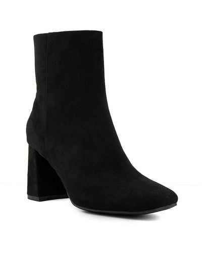 Sugar Element Faux Leather Ankle Booties - Black