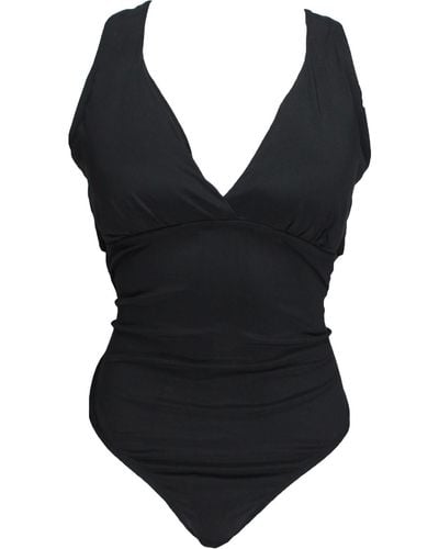 Jantzen Solid High Waist One-piece Swimsuit - Black