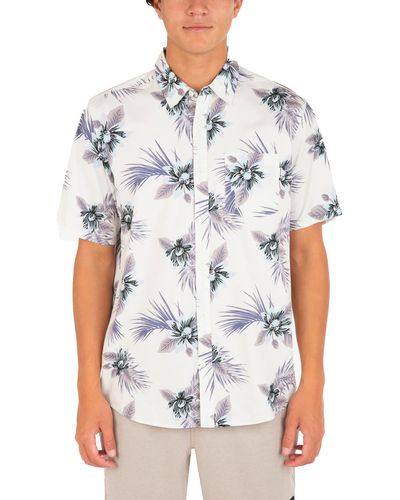 Hurley Cotton Printed Hawaiian Print Shirt - White