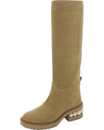 Nicholas Kirkwood Casati Leather Riding Boots Knee-high Boots - Green