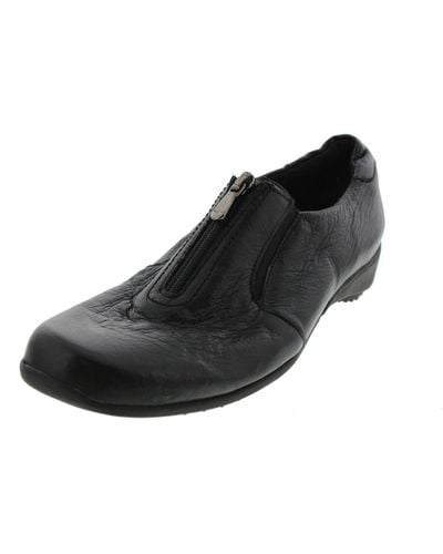 Munro Berkley Leather Solid Wedge Heels - Black