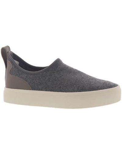 Lucky Brand Tauve Knit Leather Slip-on Sneakers - Gray