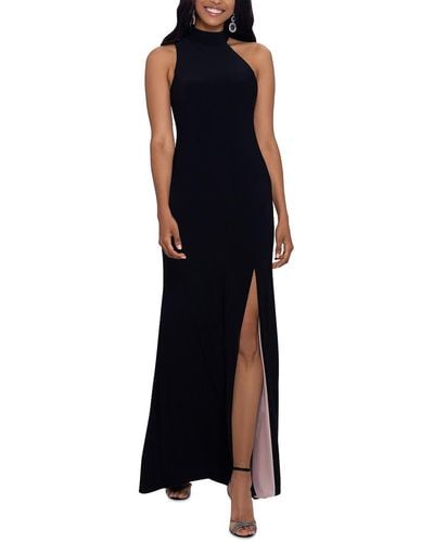 Xscape Halter Formal Evening Dress - Black