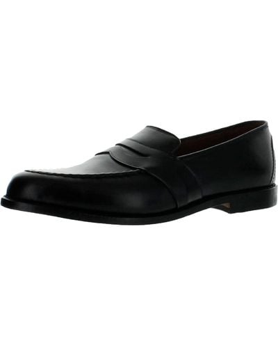 Allen Edmonds Leather Slip On Loafers - Black