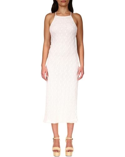 Sanctuary Crochet Halter Midi Dress - White