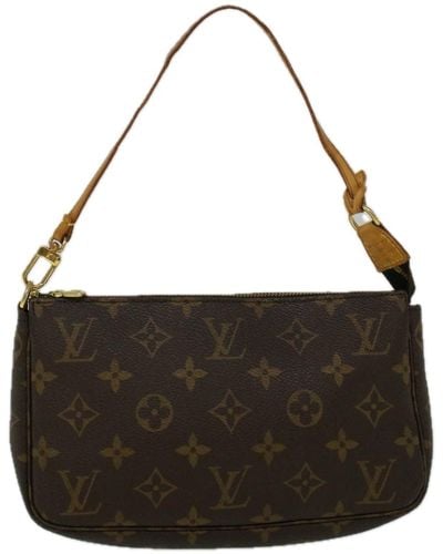 Louis Vuitton Pochette Accessoire Canvas Clutch Bag (pre-owned) - Black