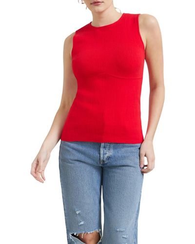 MODERN CITIZEN Cecily Sweater Tank - Red