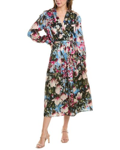 Anne Klein Floral Midi Dress - Natural
