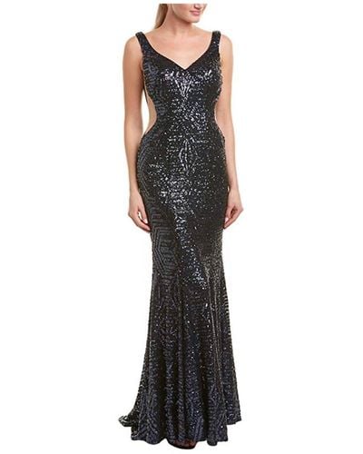 Issue New York Sequin Evening Gown - Black