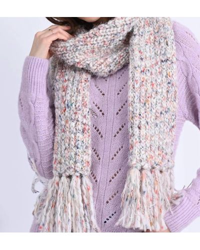 Molly Bracken Knitted Scarf With Mottled Stitch - Purple