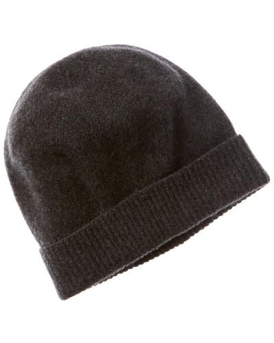 Portolano Folded Cuff Cashmere Hat - Black