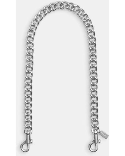 COACH Chunky Chain Shoulder Strap - White