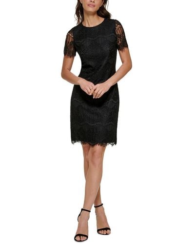 Kensie Lace Knee-length Cocktail Dress - Black