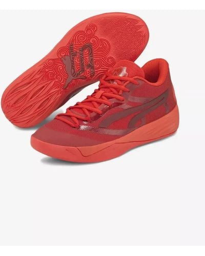 PUMA Stewie 2 Ruby 378317-01 Sneakers Low Top Basketball Shoes Nr7355 - Red