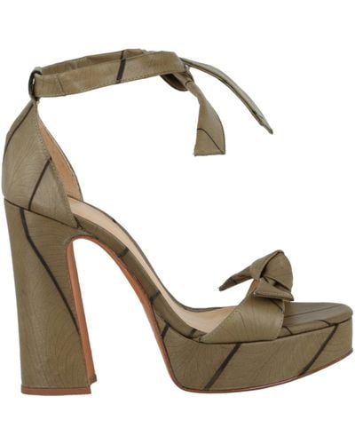 Alexandre Birman Clarita Curve Heel Sandals - Metallic