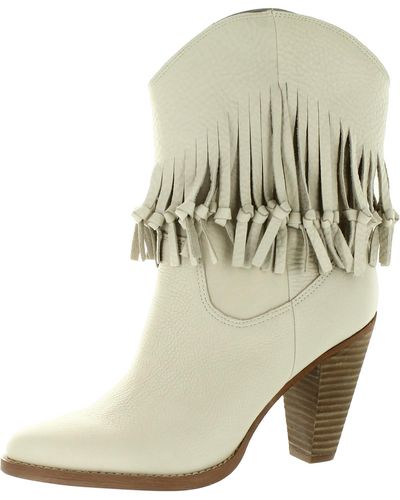 Zodiac Donna Leather Pointed Toe Cowboy - Natural