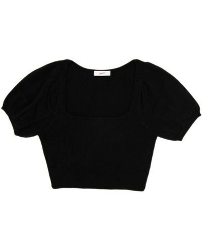 8apart Macy Puff Sleeve Sweater - Black