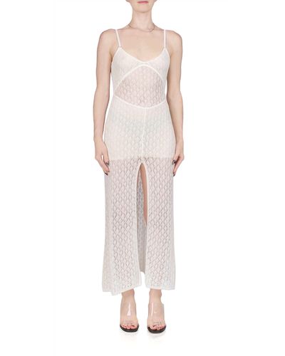Bec & Bridge Breeze Backless Knit Maxi Dress - White