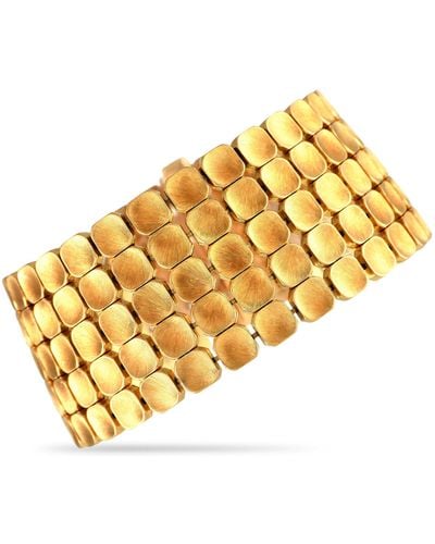 Buccellati Vintage 18k Yellow Five-row Tile Bracelet Bu03-021524 - Metallic
