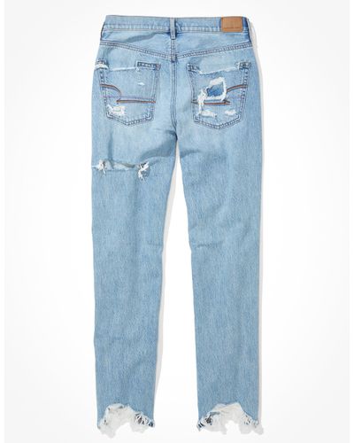 American Eagle Outfitters Ae Pride Ripped '90s Straight Jean - Blue