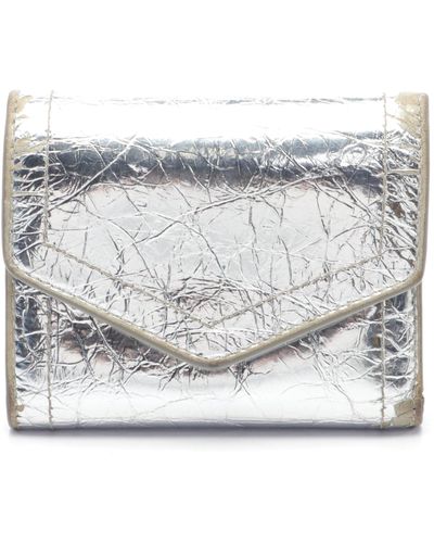 Maison Margiela Three Fold Wallet Trifold Wallet Leather - Metallic