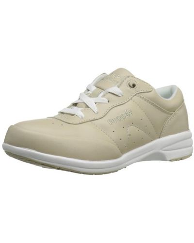 Propet Washable Walker Leather Lace Up Walking Shoes - White