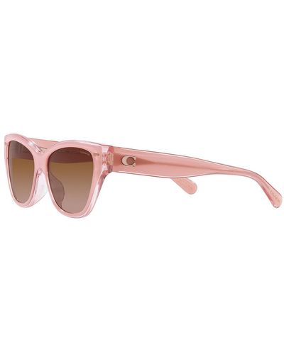 COACH 56mm Milky /transparent Sunglasses - Pink