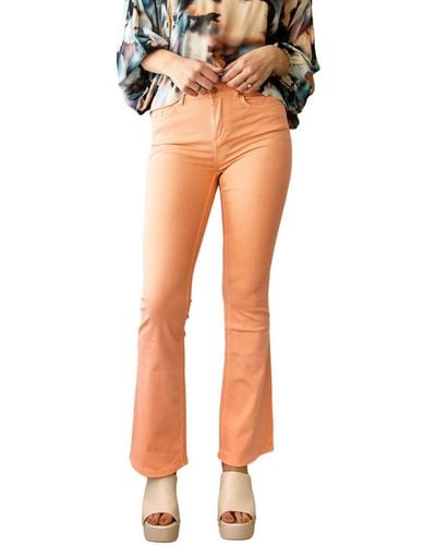 EsQualo Colored Flair Pants - Pink