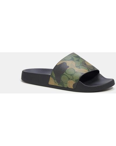 COACH Slide In Camo Print With Signature - Green