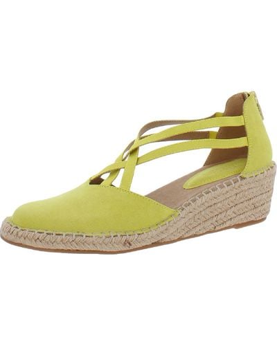 Kenneth Cole Clo Elastic Strappy Woven Wedge Sandals - Green