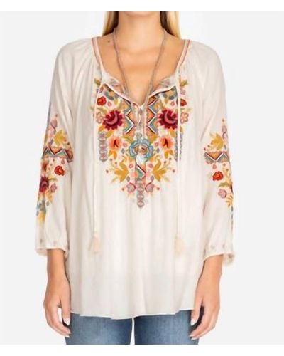 Johnny Was Clansy Peasant Blouse - Multicolor
