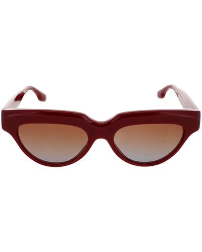Victoria Beckham Vb602s 604 Rectangle Sunglasses - Red