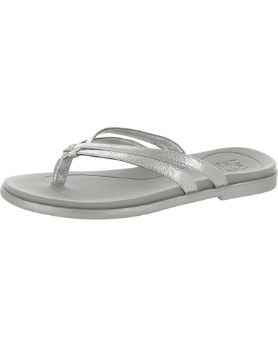 Naturalizer Daisy Studded Slip On Thong Sandals - Gray
