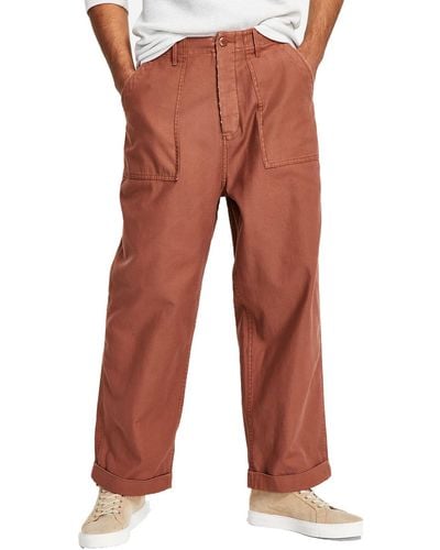 Sun & Stone Relaxed Fit Straight Leg Cargo Pants - Brown