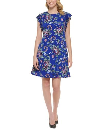 Jessica Howard Petites Party Mini Fit & Flare Dress - Blue