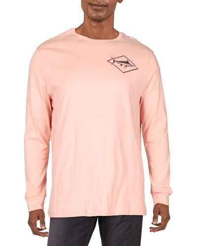Club Room Sailing Club Cotton Crewneck Graphic T-shirt - Pink