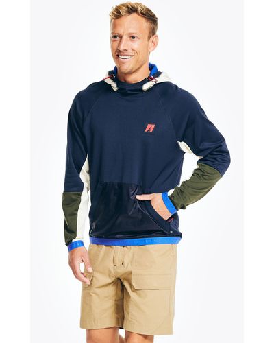 Nautica Sustainably Crafted Fleece Pullover Hoodie - Blue
