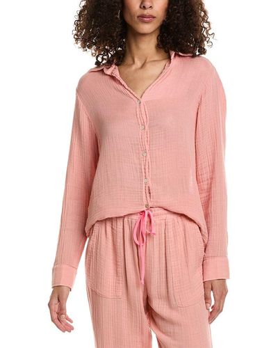 Sundry Button-Down Top - Pink