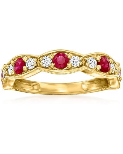 Ross-Simons Ruby And . Diamond Ring - Pink