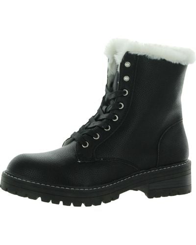 Sugar Leather Ankle Winter & Snow Boots - Black