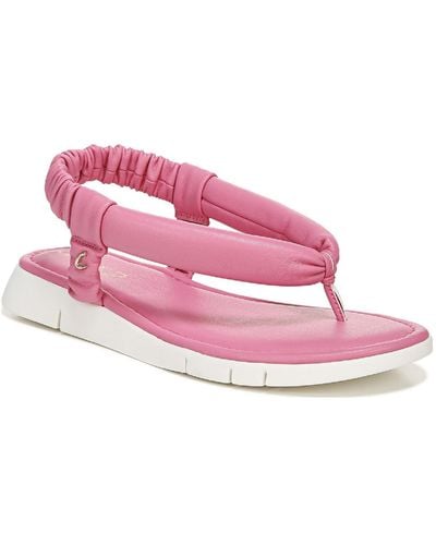 Circus by Sam Edelman Marita Faux Leather Ankle Strap Thong Sandals - Pink