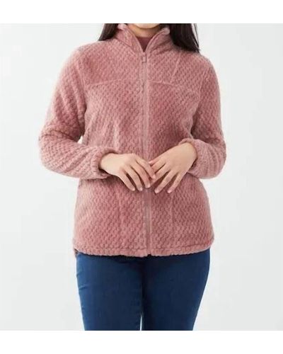 Fdj Textured Zip Front Jacket - Pink
