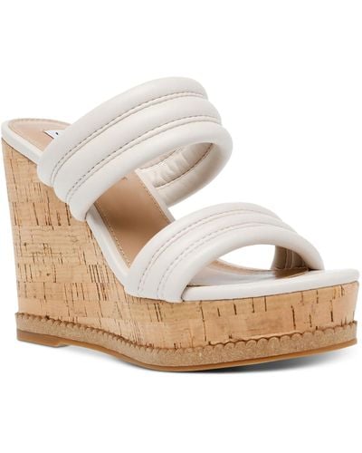 Steve Madden Wipeout Casual Padden Insole Wedge Sandals - White