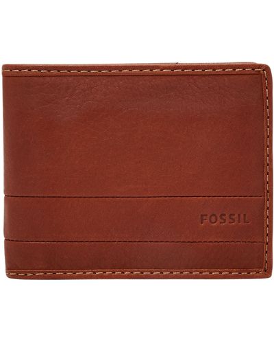 Fossil Lufkin Leather Traveler - Red